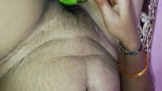 The south indian bhabhi self enjoying with brinjals