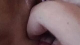 Wife fingers herself and is fingered by work colleague