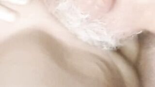 Licking juicy cocha and ends up in her tail