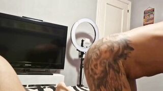 Eating His Cock up to His Balls!