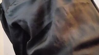 Naughty open window MILF pussy show - flashing & showing off for strangers next door