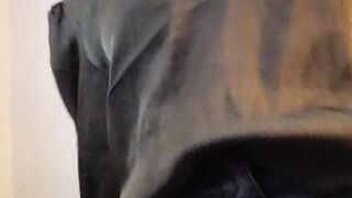 Naughty open window MILF pussy show - flashing & showing off for strangers next door