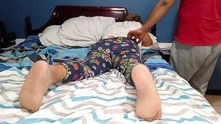 Oil massage to a 70 year old mature grandmother gets hot and asks for it