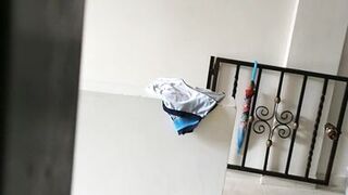 invited my inexperienced neighbor to fuck me in all my house and hubby was just watching without joining