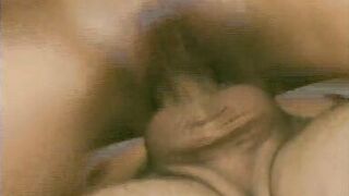 MILF with huge tits gets her pussy hammered and ass licked by a man with beard