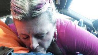 School Teacher Swallows Load In Car