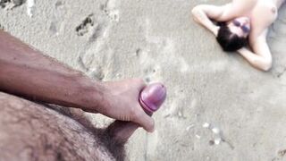 Stranger Risky Fucking hairy Nudist on the Beach