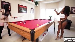 Best Pool Game! Lesbians Kris Riot & Harmonie Marquis Had A Lot Of Fun