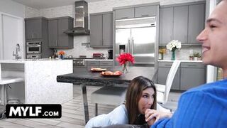 Are We Going to Get Caught?! My Horny Step Mom Loves Sucking My Big Dick When My Dad's Around - 5 image