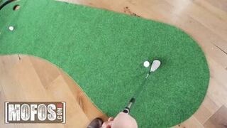 MOFOS - Aila Donovan And Zac Wild Decide To Have Some Fun Together After Some Golf And They Fuck Wildly On The Floor