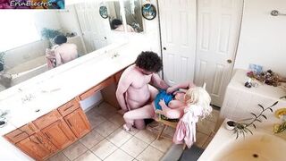 Stepson caught on camera being more than just helpful with stepmom dressing in the bathroom - 14 image