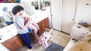 Stepson caught on camera being more than just helpful with stepmom dressing in the bathroom - 3 image