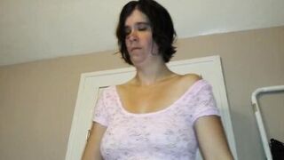 Sexy Size Sevens Poking Through Her Shirt