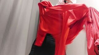 Amateur wife trying on clothes. hairy pussy, sexy brunette, big ass, sexy clothes, panties, socks, shorts, pantyhose