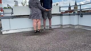 No matter how hard the plump mother-in-law tried, pissing splashed all over her legs - 1 image