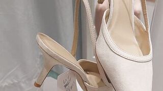 Sexy brunette tries on clothes in fitting room. I'm looking at a hairy mom, hairy pussy, big tits, big ass. - 13 image