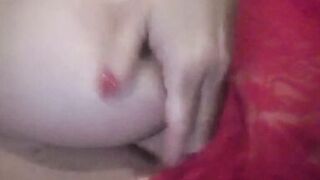 Christmasfun with Pussy and Cock Vibrator