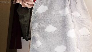 Big hairy latina nipples. Amateur wife trying on clothes. hairy pussy, sexy brunette, big ass, sexy clothes, panties, socks - 10 image