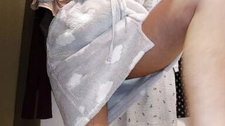 Big hairy latina nipples. Amateur wife trying on clothes. hairy pussy, sexy brunette, big ass, sexy clothes, panties, socks - 11 image