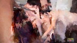 Ringing the bell announces an anal threesome with the blonde milfs who beg for DP and anal creampies