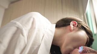 Brunette Chinese milf Rina enjoying sexy with horny guy. - 4 image