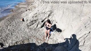 Milf is Shocked! She had to Suck&Fucks on the Beach!1