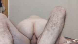 She impales herself to get anal and hits him hard