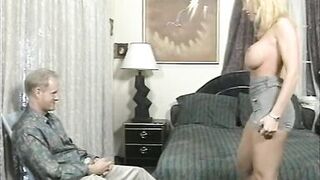 Blonde babe with huge boobs know how to ride a cock pretty well - 3 image