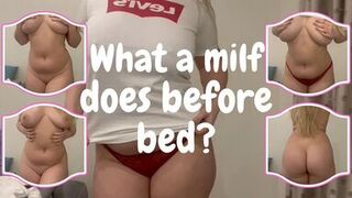 What a Blonde Single MILF Does Before Bed