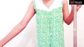 Hot inexperienced Indian stepmom shows big Tits and fingered and masturbates