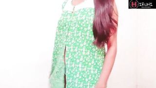 Hot inexperienced Indian stepmom shows big Tits and fingered and masturbates