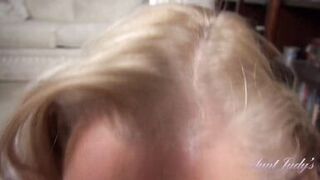 AuntJudys - Your Busty Mature Step-Auntie Alyssa Sucks Your Cock (POV) - 14 image