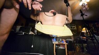 tied milf gets ass pumped and face, ass and pussy fucked