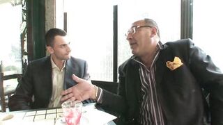 Sexy Horny Blonde MILF with Huge Tits Fucked and Cummed in Mouth by Italian Stud with Huge Cock