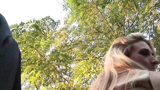 Beautiful Blonde MILF with Small Tits Ass Fucked Doggy Style and Cum in Mouth by Big Amateur Cock - 1 image