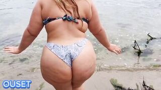 HUGE ASS STEPMOTHER HAS PUBLIC SEX ON THE BEACH