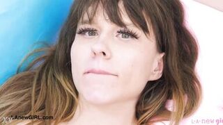 Stunning blonde naked close-up