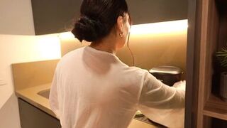 Masked thief breaks into the house of the incredible Mariana Martix and she offers him her big tits as a gift.