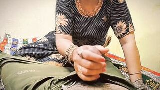 Indian Desi Aunty Playing with Neighbor's Big Dick Hot Sex Amateur Blowjob Clear Hindi Audio