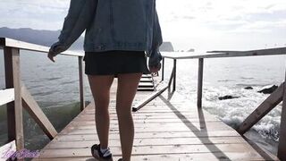 Romantic walk with remote controled vibrator in my pussy - 4 image