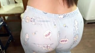 Mother-in-law shows off BIG ASS to son-in-law who ends up fucking her