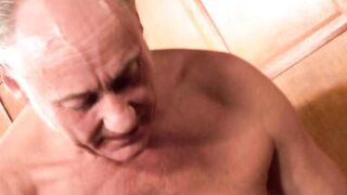 Busty milf got her chocolate eye well polished on the desk