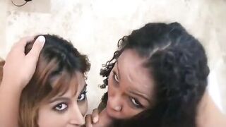 Two milfs make inexperienced guy cum three times