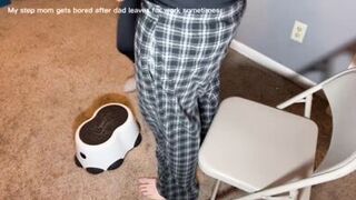 Interrupted my step son gaming to make him cum - 1 image