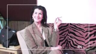 Hot brunette MILF can handle three stiff tools in her fuck holes