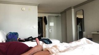 Homemade - Boy Caught Masturbating By Mom's Friend in Hotel!