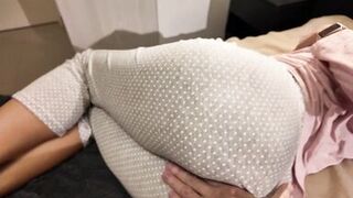 Milf breaks condom to get creampie