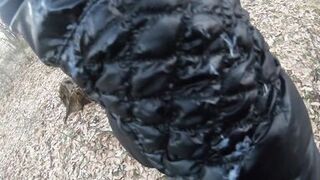 Blow-job in the Woods with My Husband Friend- Down-jacket Fetish 249