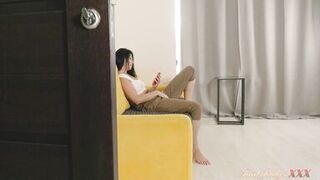 AuntJudysXXX - 46yo MILF Stepmom Eva gets caught masturbating by her Stepson - 1 image