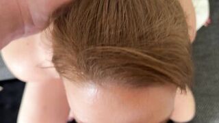 Mouth fucked whore - pumped up mouth cunt with a lot of cum - that's what she needs